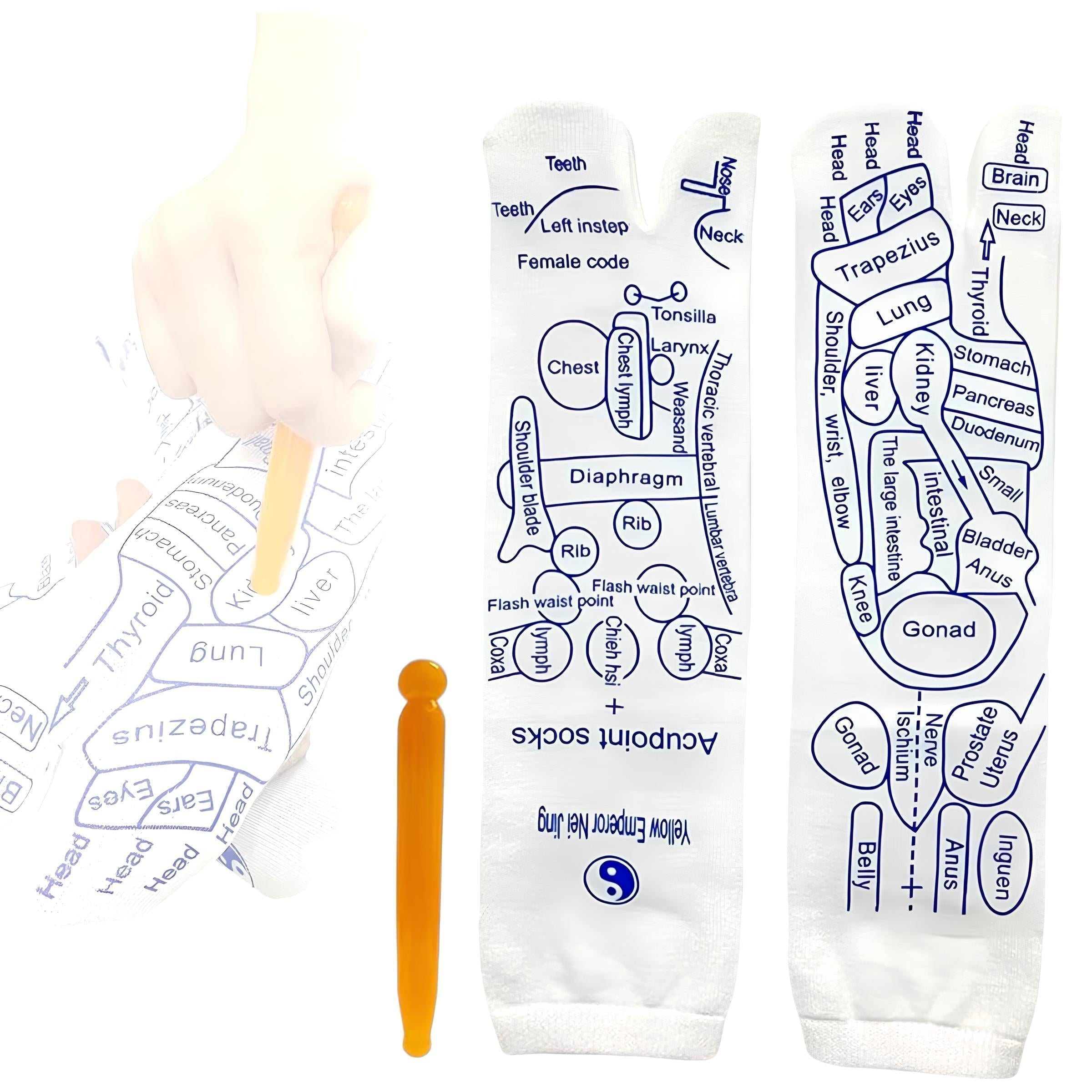 Refleksoloji Çorapı - Beyaz | Lucisumbra