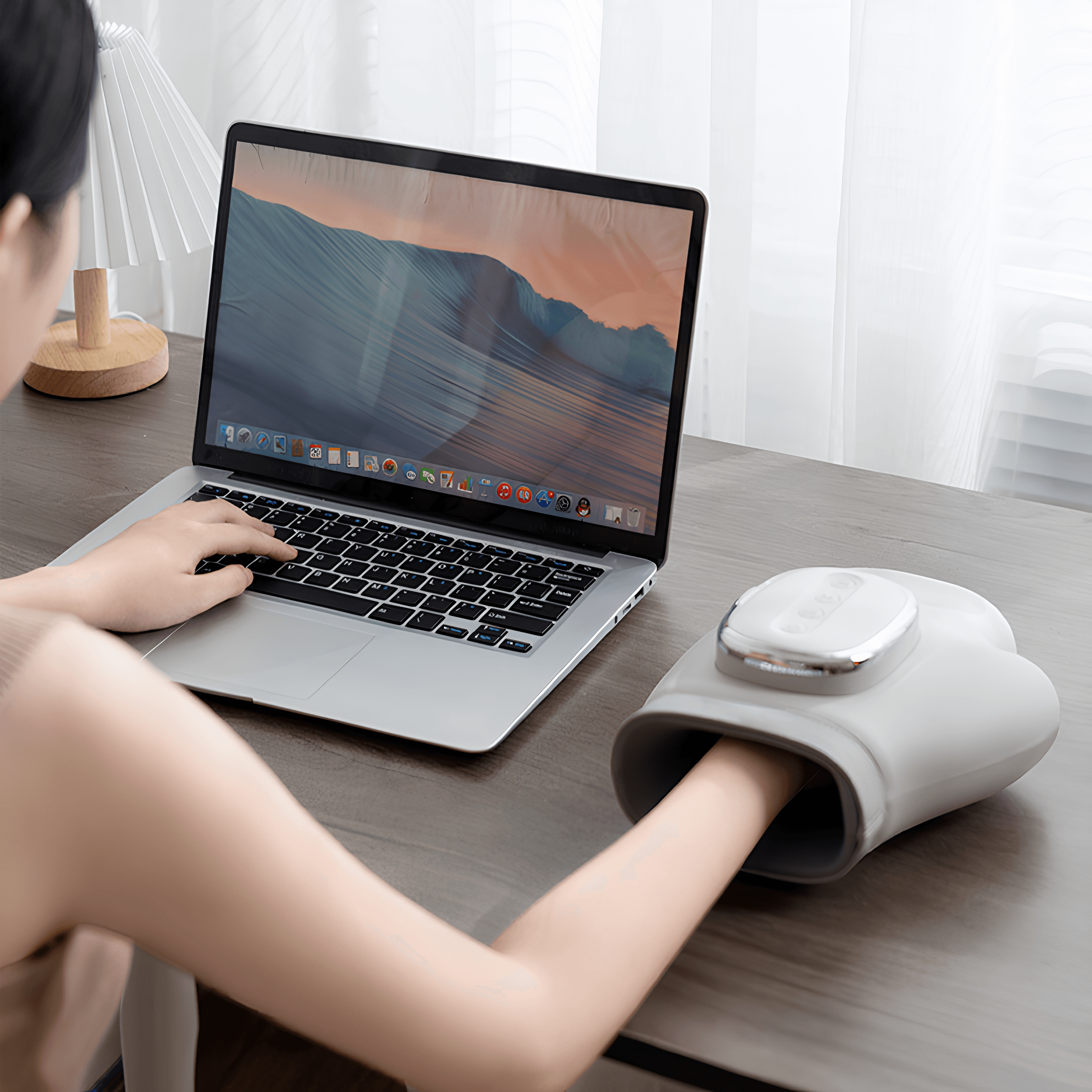 Terapatik Eldiven - Artrit Eklem İltihabı için, Beyaz | Lucisumbra