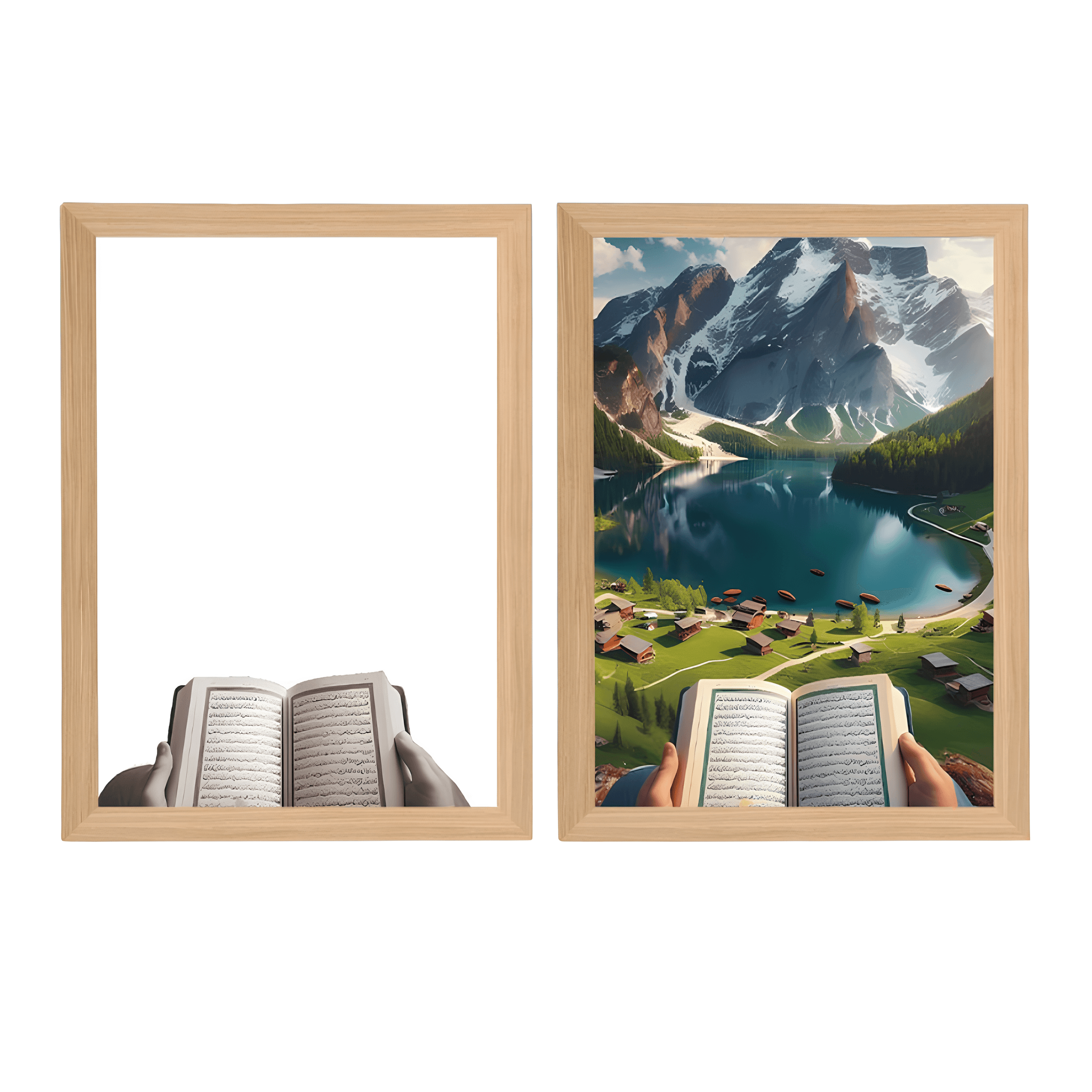 Kur'an-ı Kerim Tablo - Işıklı, Bej | Lucisumbra