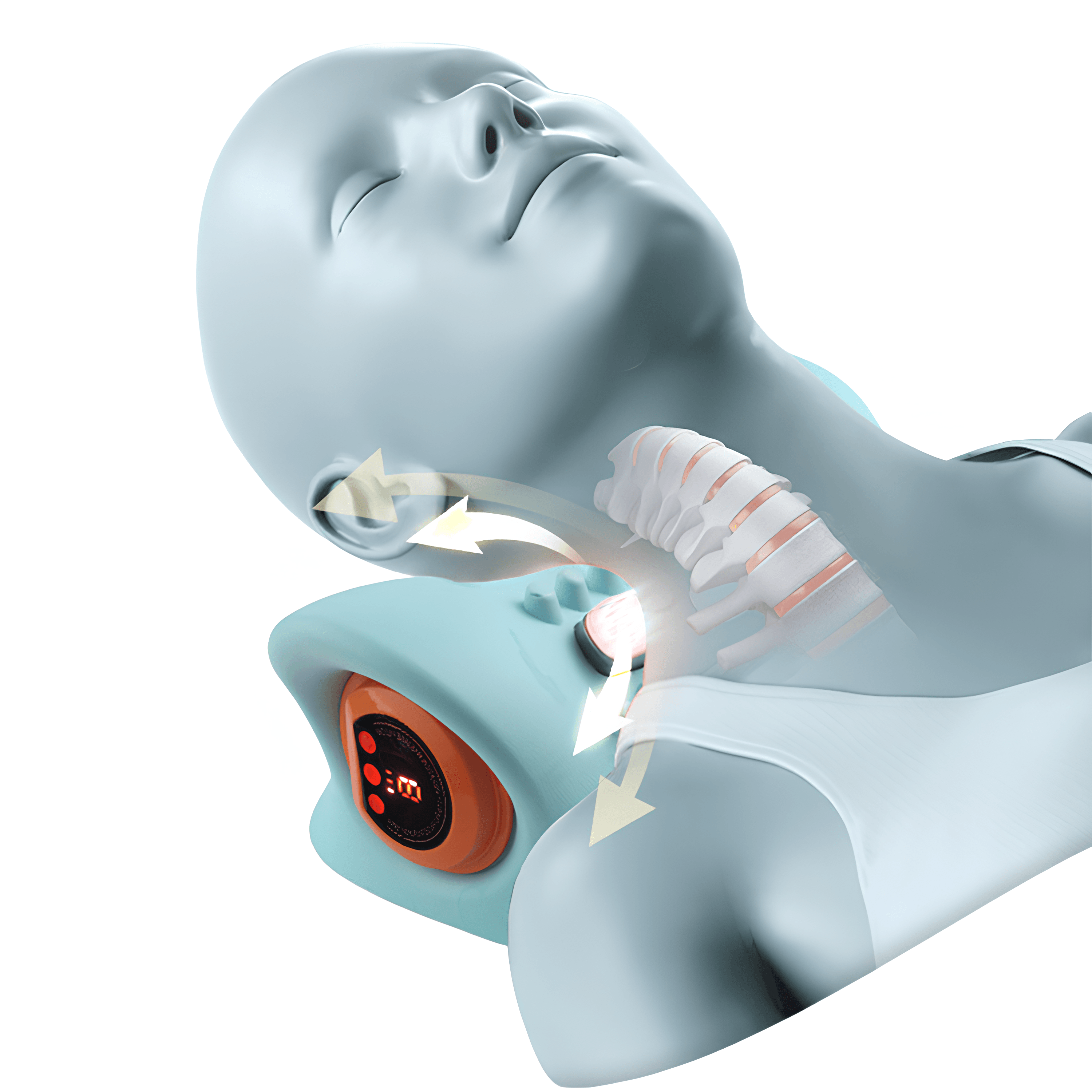 Kulunç Masaj Aleti - Boyun Fıtığı İçin, Mavi | Lucisumbra