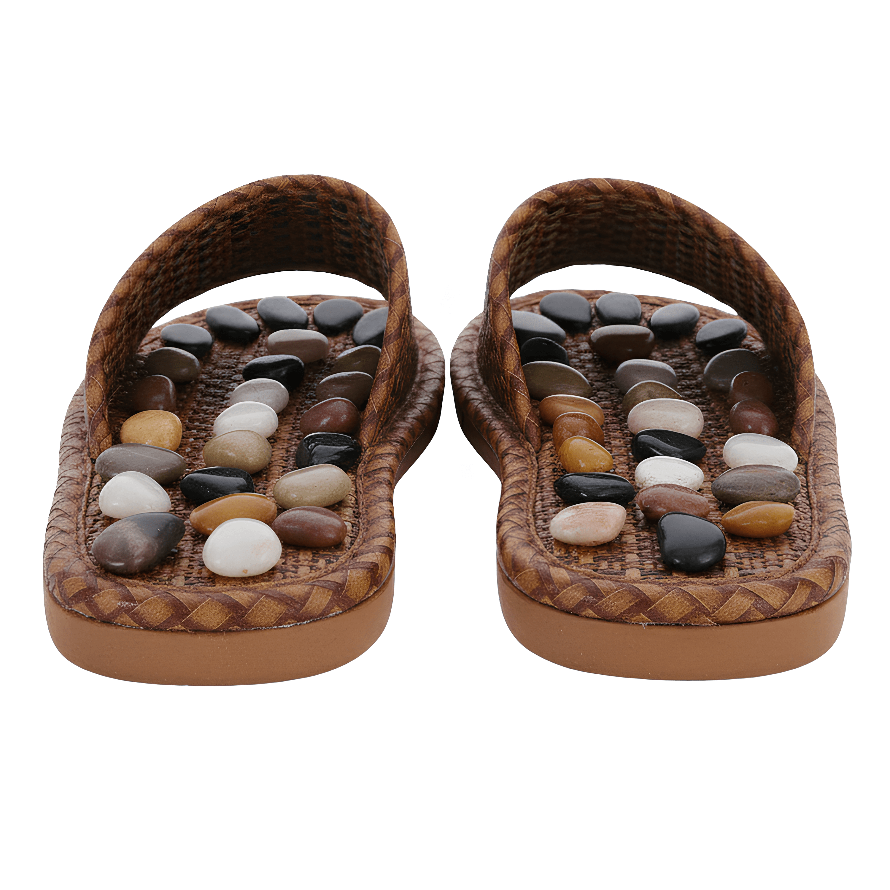 Doğal Taşlı Hasır Akapunktur Terlik - Topuk Dikeni İçin | Lucisumbra