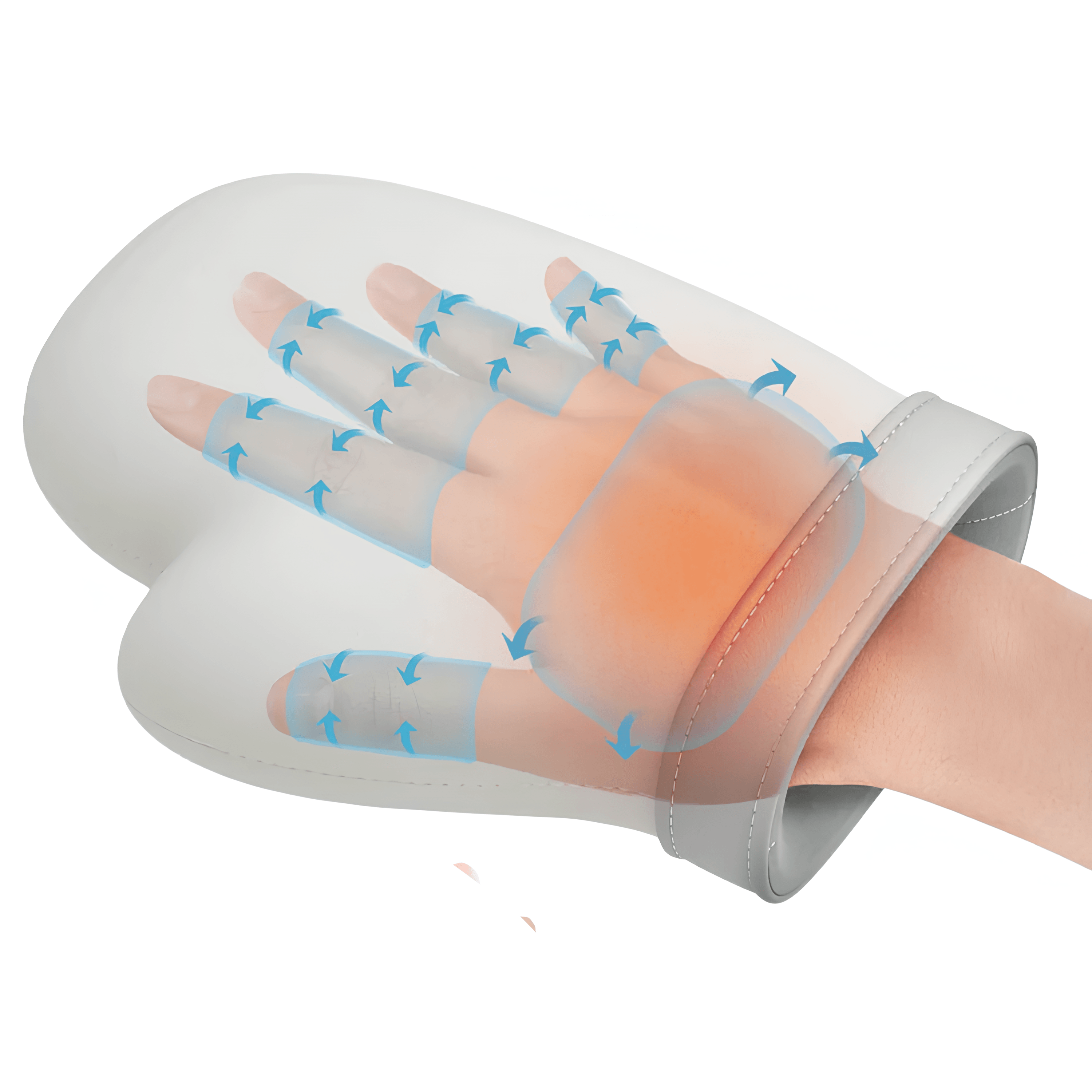 Terapatik Eldiven - Artrit Eklem İltihabı için, Beyaz | Lucisumbra