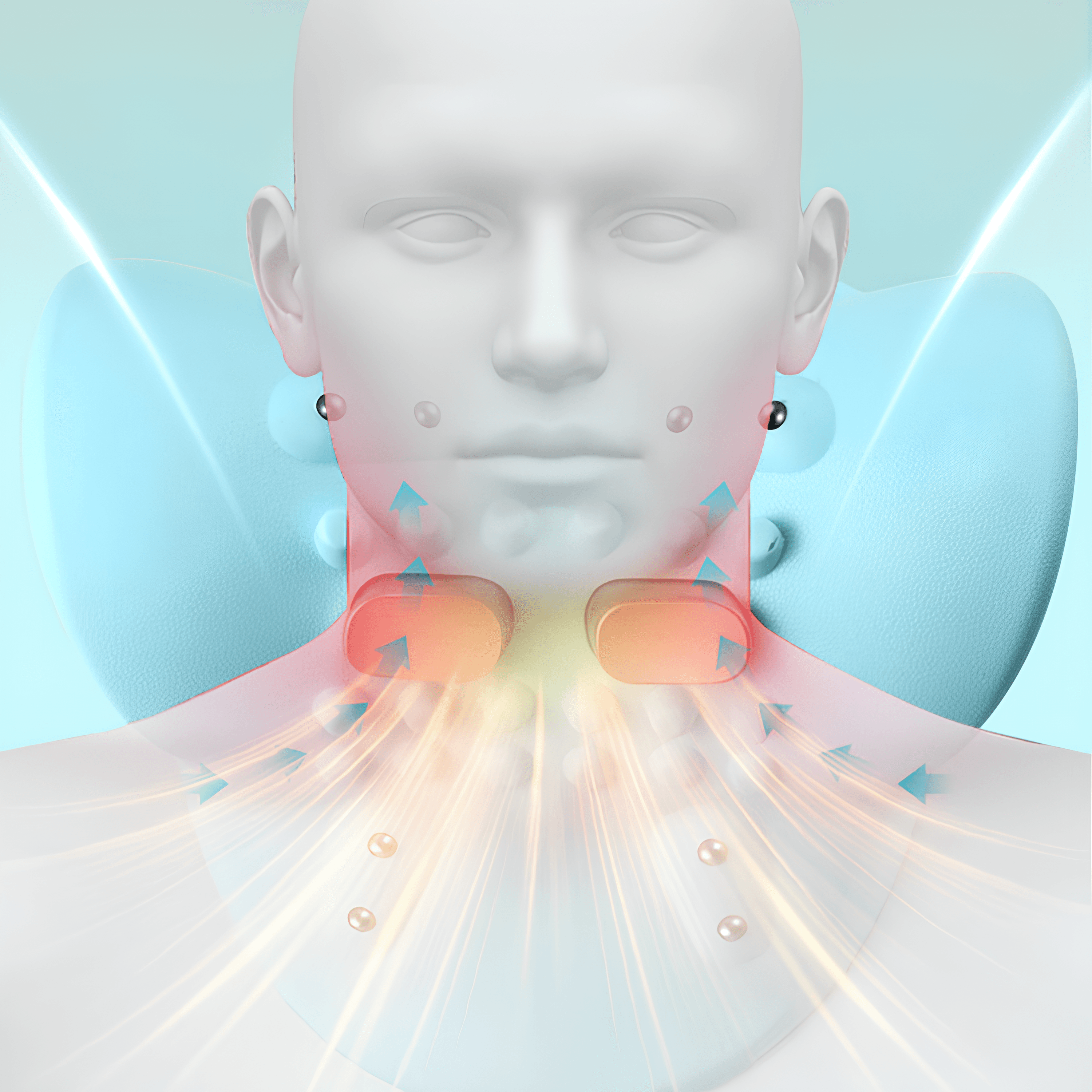 Kulunç Masaj Aleti - Boyun Fıtığı İçin, Mavi | Lucisumbra