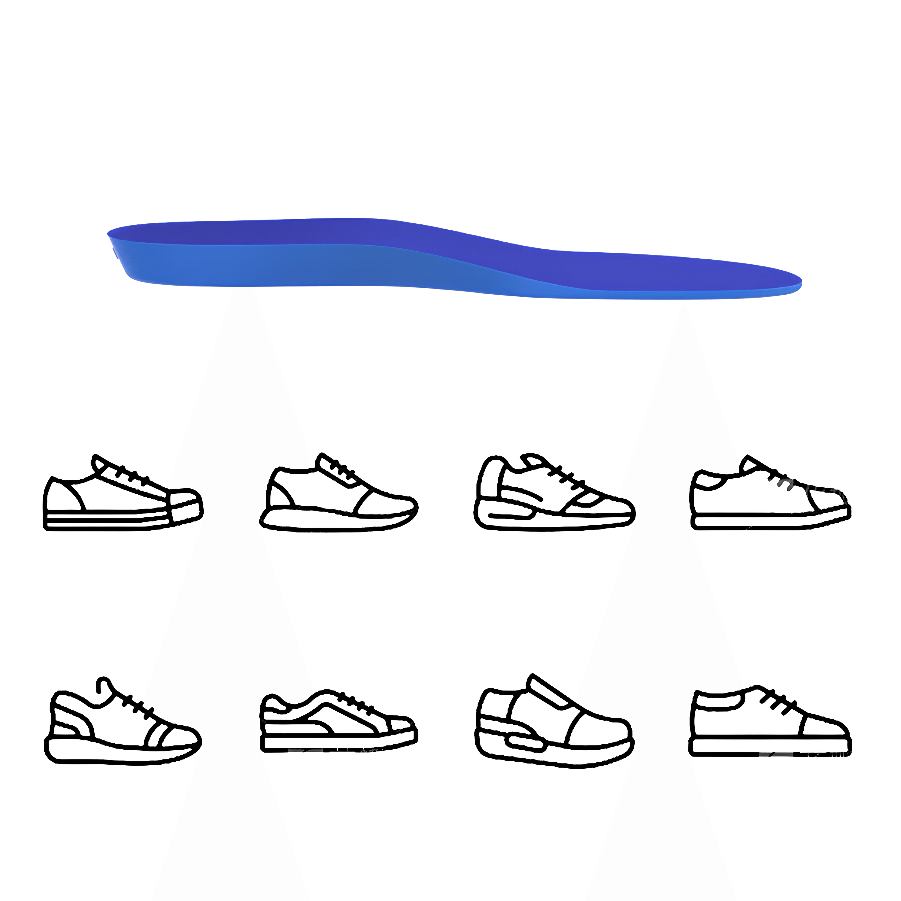 AirTag’li Ayakkabı Tabanı - Çocuklar için, Mavi | Lucisumbra