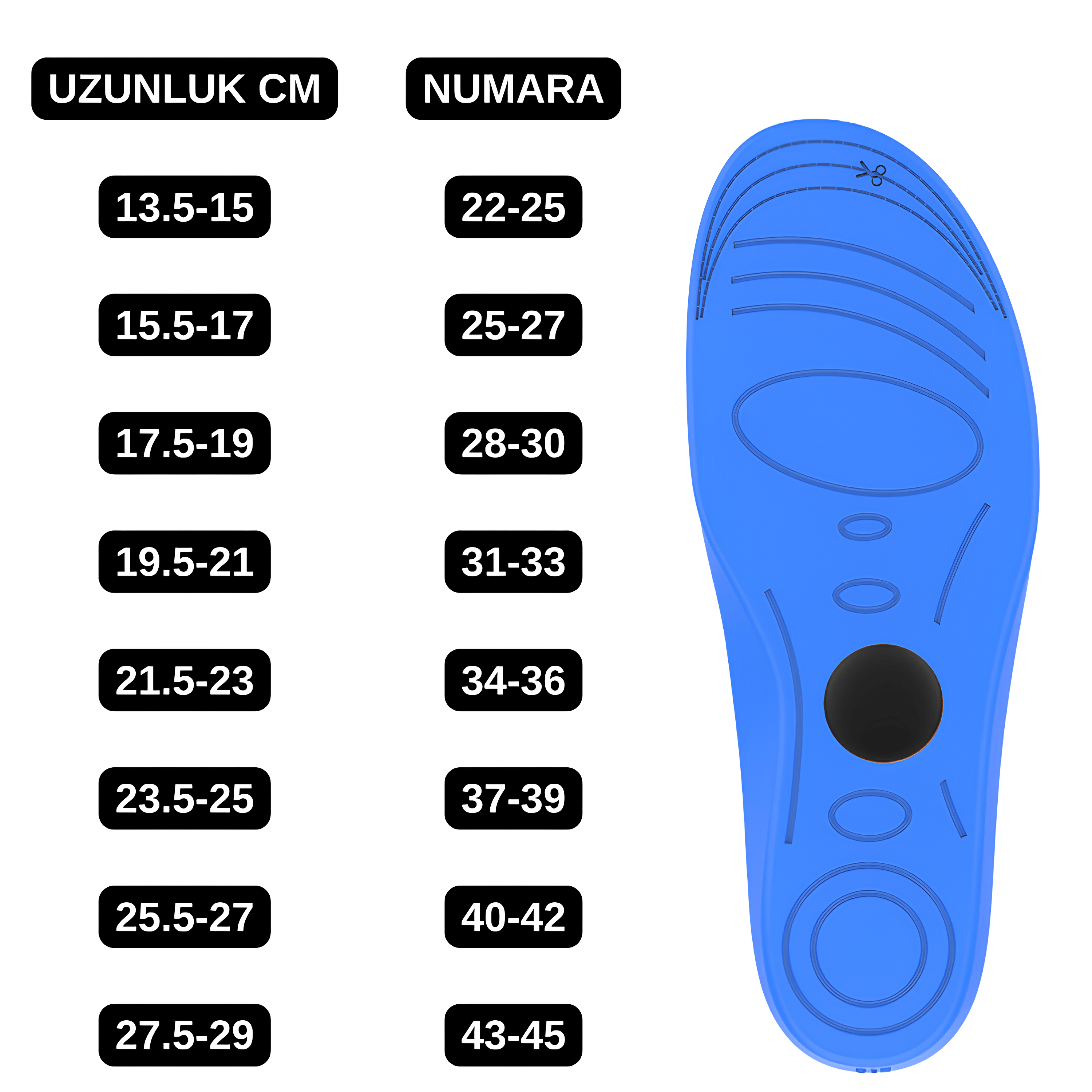 AirTag’li Ayakkabı Tabanı - Çocuklar için, Mavi | Lucisumbra