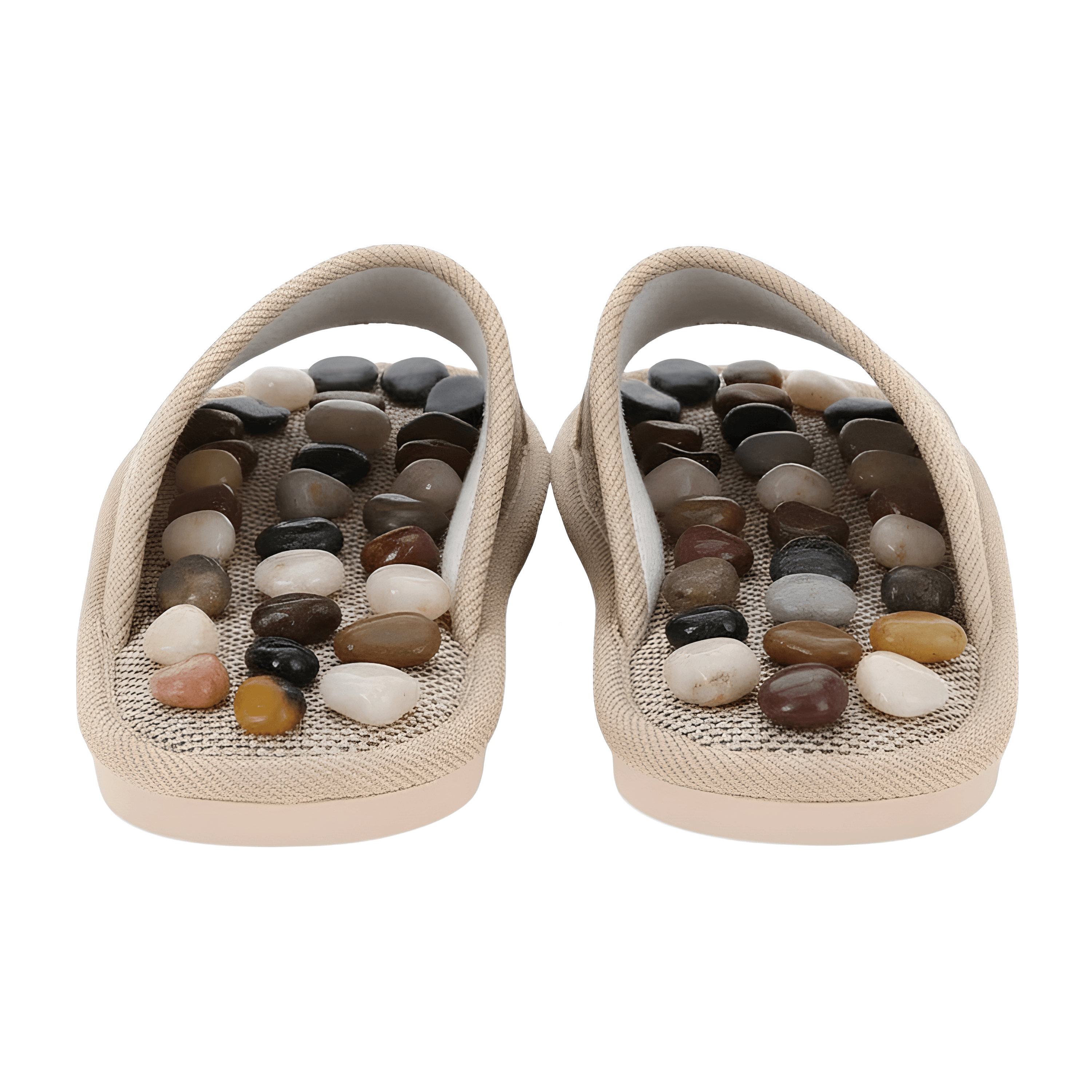 Doğal Taşlı Keten Akapunktur Terlik - Topuk Dikeni İçin | Lucisumbra