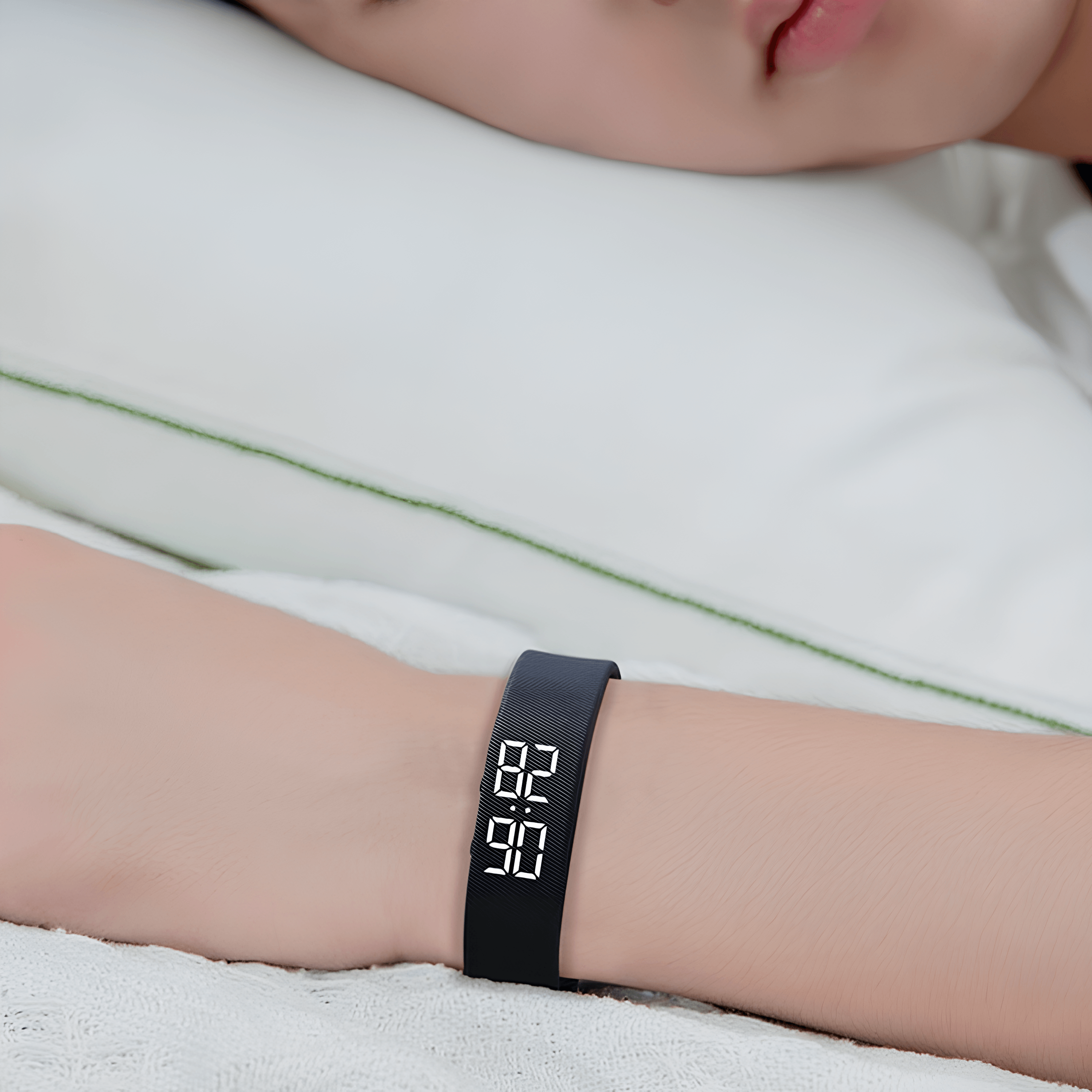 Titreşimli Akıllı Uyandırma Bilekliği - Siyah | Lucisumbra
